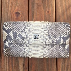 Chanel snakeskin wallet